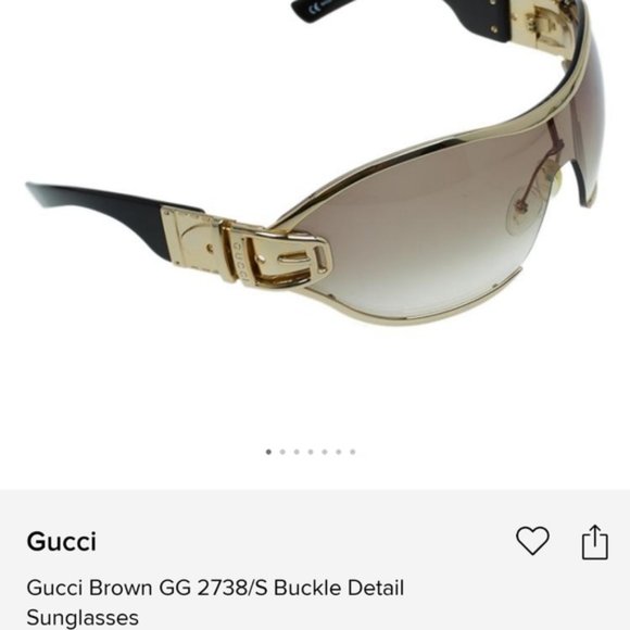 Gucci Brown GG 2738/S Buckle Detail Sunglasses- Made in Italy #Vintage main image 10